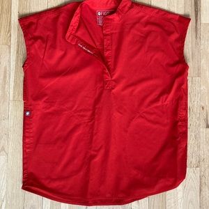 FIGS Limited Ed. Rafaela scrub top. Pop Red XS. Worn once.